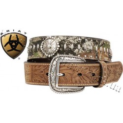 Ariat Reload Silver Buckle Leather Belt Mossy Oak® Break-Up®