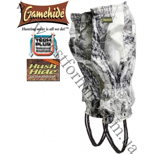 Gamehide® Hush Hide® Waterproof Gaiters Naked North® Snow Camo