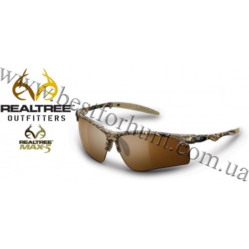 Realtree Outfitters® Drop Tine Polarized Sunglasses Realtree MAX-5®-Brown