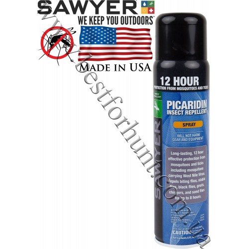 Репелент від комарів та кліщів Sawyer® Picaridin Insect Repellent for Clothing and Gear Mild Citrus Aerosol Spray