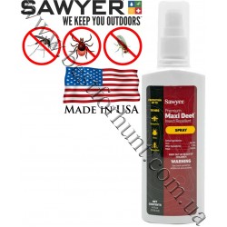 Репелент від комарів та кліщів Sawyer® Premium Low-Odor MAXI DEET Insect Repellent Pump Spray A Treatment for Skin Nets and Clothing