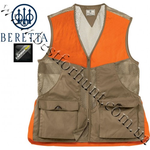 Beretta® Upland Front-Loading Cotton and Mesh Vest Tan