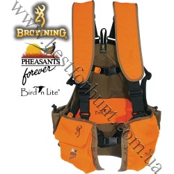 Browning® Bird’n Lite® Pheasants Forever® Strap Vest 2.0 Field Tan and Blaze Orange
