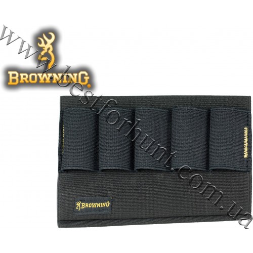 Browning® Elastic Buttstock Cover Shotgun Shell Holder 129051 Black