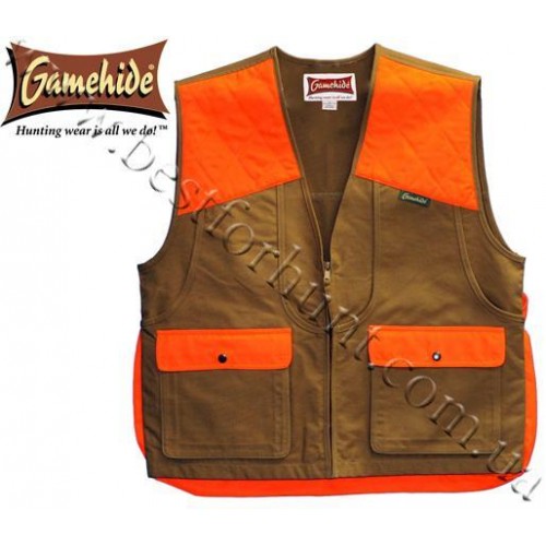 GameHide® Briar-Proof Upland Vest Marsh Brown Orange