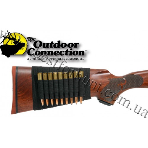 The Outdoor Connection™ Buttstock Elastic Cartridge Carrier Black