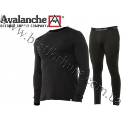 Avalanche® Grid Fleece Base Layer Set Black