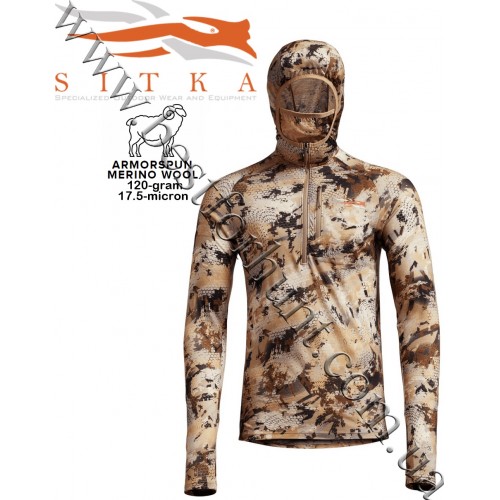 Sitka™ Gear Core Merino 120 Hoodie 600158-WL GORE™ OPTIFADE™ Concealment Waterfowl Marsh