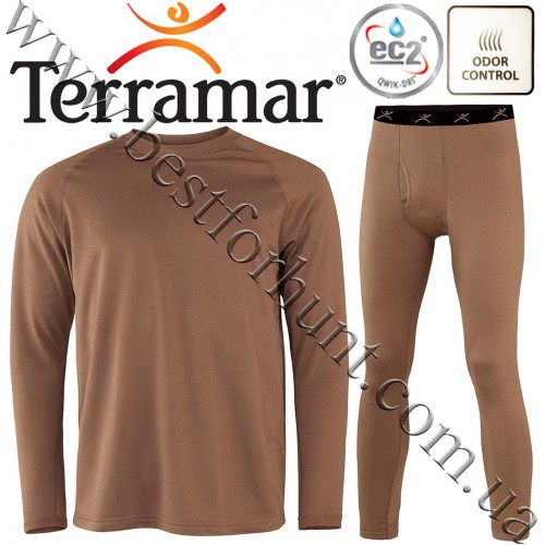 Terramar® Military Fleece Thermal Base Layer Set Brown
