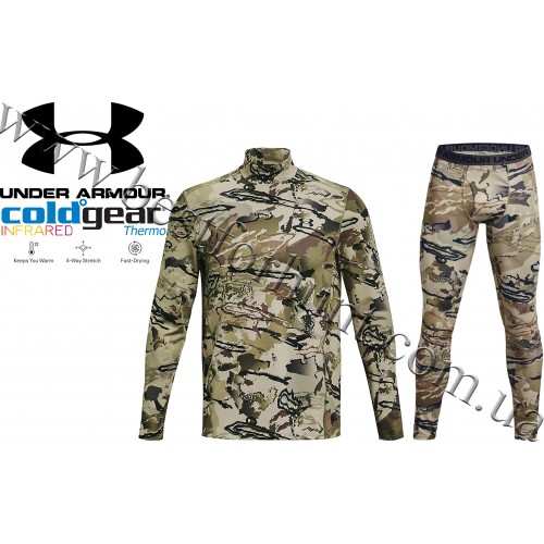 Under Armour® ColdGear® Infrared Base Layer Hunting Set Ridge Reaper Barren® Camo