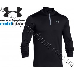 Under Armour® ColdGear® Zip Neck Long Sleeve Shirt Black