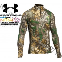 Under Armour® ColdGear® Infrared Armour Scent Control Zip Neck Long Sleeve Shirt Realtree Xtra®