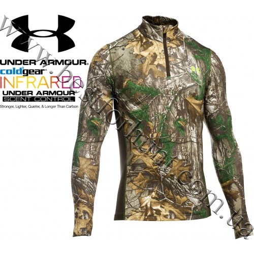 Under Armour® ColdGear® Infrared Armour Scent Control Zip Neck Long Sleeve Shirt Realtree Xtra®
