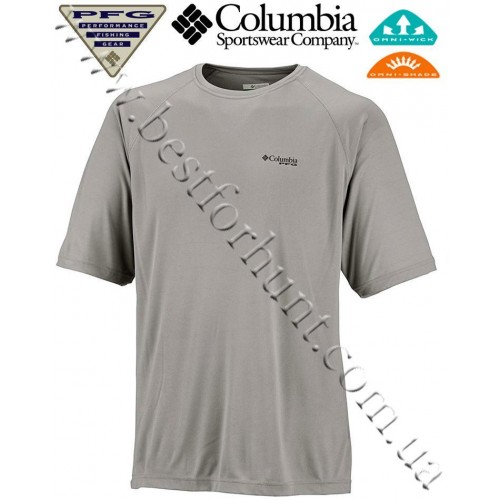 Columbia® PFG Terminal Tackle™ Short Sleeve UPF 50 T-Shirt Cool Grey Bass
