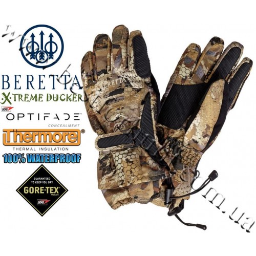 Beretta® Xtreme Ducker™ Waterproof Insulated Thermo Gloves GL61 GORE™ OPTIFADE™ Concealment Waterfowl Marsh
