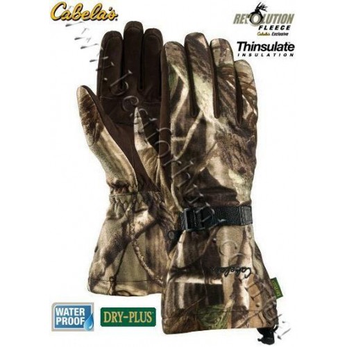 Cabela's Dry-Plus® Revolution™ Fleece Xtreme Gauntlet Gloves Realtree AP®