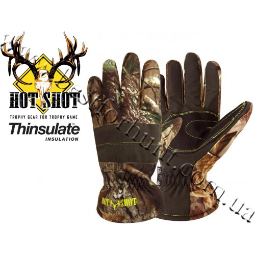Jacob Ash Hot Shot Brushed Tricot Waterproof Insulated Hunting Gloves Realtree AP®