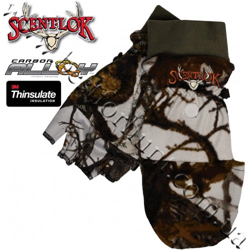 Scent-Lok® Timberfleece Pop Top Insulated Gloves Vertigo™ Grey