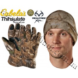 Cabela's Camo Polar-Weight Fleece Gloves Hat Combo Realtree Xtra®