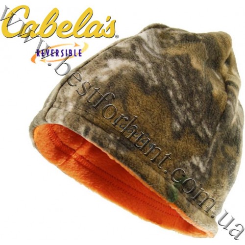 Cabela's Reversible Fleece Beanie Realtree Xtra®-Blaze Orange