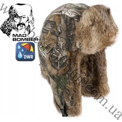 Mad Bomber® Canvas Bomber Realtree Xtra® with Brown Rabbit Fur