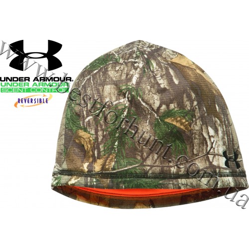 Under Armour® Reversible Fleece 2.0 Beanie Realtree Xtra®-Blaze Orange