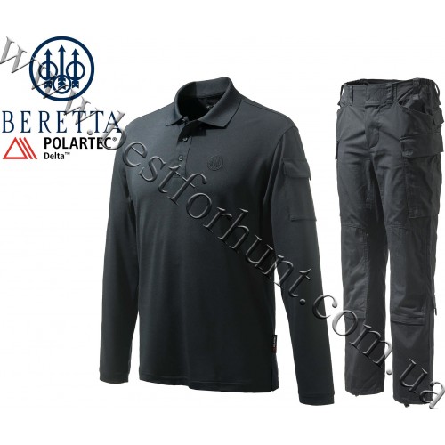 Beretta® Miller Polo Long Sleeves with Beretta® BDU Field Pants Black