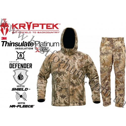 Костюм для полювання Kryptek™ Vellus Waterproof Insulated Fleece Hunting Set Highlander™ Camo