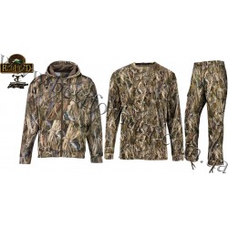 RedHead® Tech Fleece Full Zip Camo Jacket with Pants and T-Shirt Hunting Set True Timber® DRT™