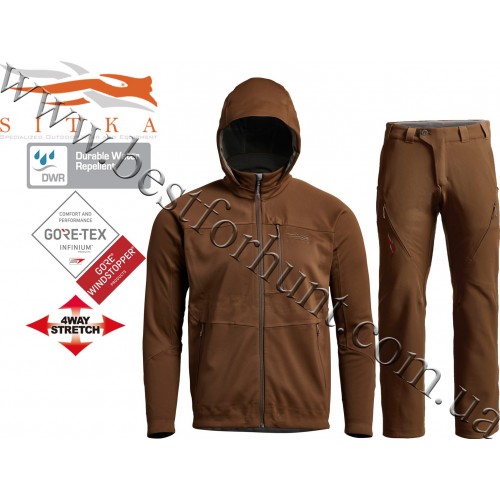 Sitka™ Gear Jetstream Jacket 600037 Mud with Sitka™ Dakota Pant 50153 Mud