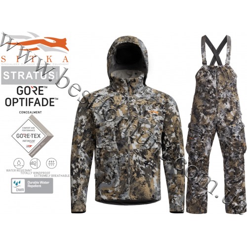 Костюм для полювання Sitka™ Gear Stratus™ Jacket 2.0 600476-EV with Sitka™ Gear Stratus™ Bib 2.0 600475-EV GORE™ OPTIFADE™ Concealment Elevated II