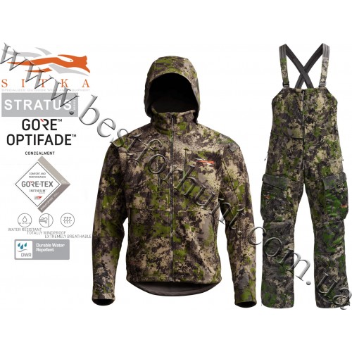 Костюм для полювання Sitka™ Gear Stratus™ Jacket 50242-COV with Sitka™ Gear Stratus™ Bib 2.0 600475-COV GORE™ OPTIFADE™ Concealment Cover