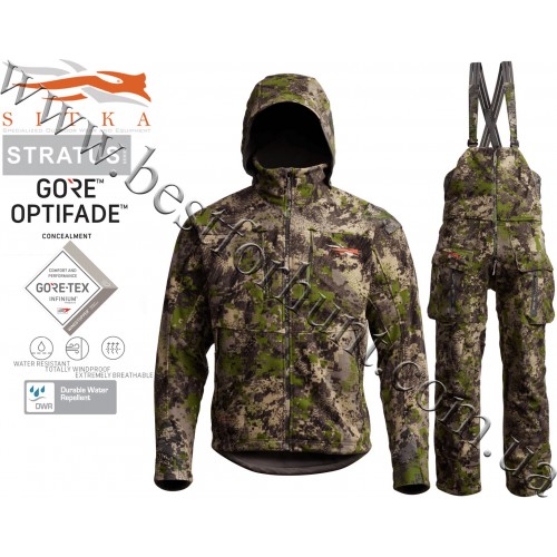 Костюм для полювання Sitka™ Gear Stratus™ Jacket 50242-COV with Sitka™ Gear Stratus™ Bib 50220-COV GORE™ OPTIFADE™ Concealment Cover