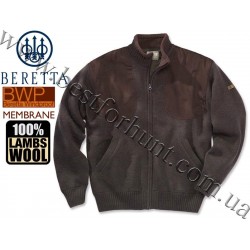 Beretta® Wind Barrier Full Zip Sweater with Pockets PU150 Brown Arabic