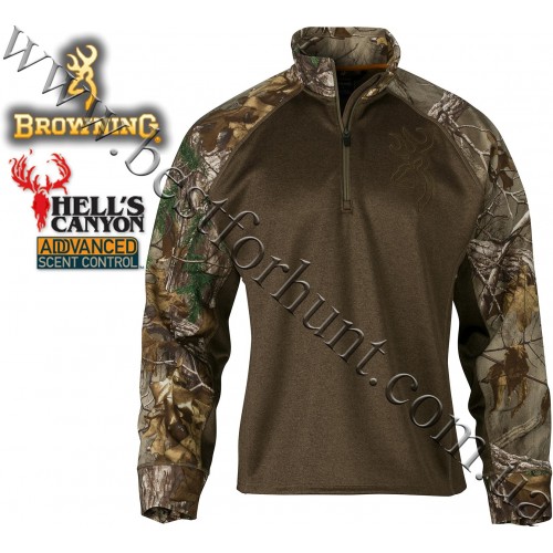 Browning® Hell's Canyon™ Bellum™ 1/4 Zip Neck Pullover Realtree Xtra®