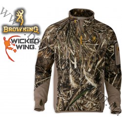 Browning® Wicked Wing™ Smoothbore Fleece 1/4 Zip Neck Pullover Realtree MAX-5®