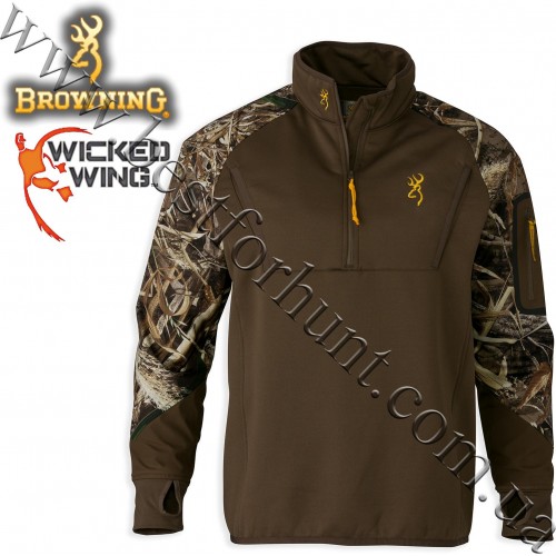 Browning® Wicked Wing™ Timber Fleece 1/4 Zip Top Realtree MAX-5®