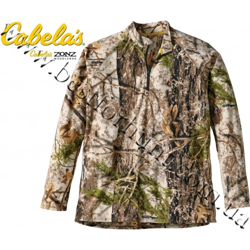 Cabela's Microfleece 1/4-Zip Jacket Zonz™ Woodlands