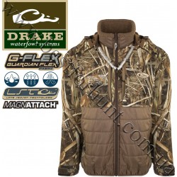 Drake® Waterfowl LST™ Guardian Flex™ Double Down Eqwader™ Full Zip with Hood DW7340-015 Realtree MAX-5®