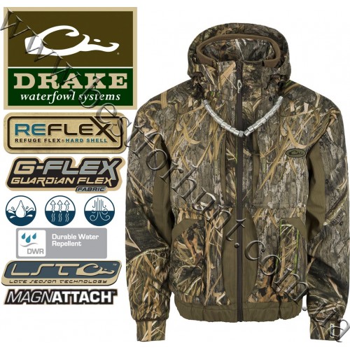 Drake® Waterfowl LST™ Reflex™ 3-in-1 Plus 2 Systems Jacket DW1050-022 Mossy Oak® Shadow Grass® Habitat™