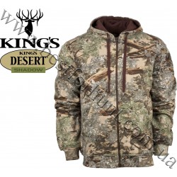 King's Camo® Classic Cotton Thermal Zip Hoodie King's Camo® Desert Shadow®