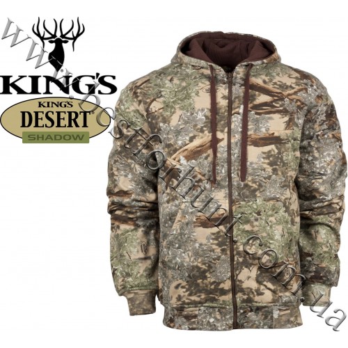 King's Camo® Classic Cotton Thermal Zip Hoodie King's Camo® Desert Shadow®