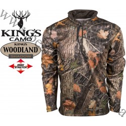 King's Camo® KC1 1/4 Zip Hunting Pullover King's Camo® Woodland Shadow®