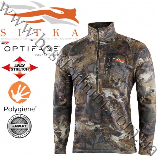 Sitka® Gear Grinder Half-Zip GORE™ OPTIFADE™ Concealment Waterfowl Timber