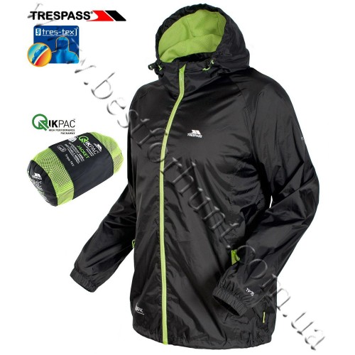 Trespass® Qikpack Waterproof Jacket Black