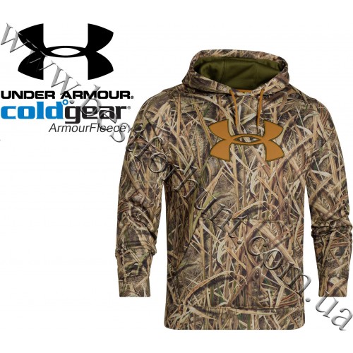 Under Armour® Armour Fleece® Big Logo Camo Hoodie Mossy Oak® Shadow Grass® Blades™