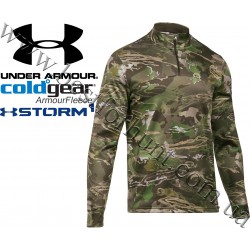 Under Armour® ColdGear® Storm Zip Neck Long Sleeve Hunting Shirt Ridge Reaper Forest®