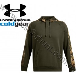 Under Armour® Rival Fleece Camo Blocked Hoodie 1388087-390 Marine OD Green - Under Armour® Forest 2.0 Camo