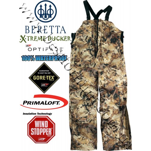 Beretta® Xtreme Ducker™ Padded Bibs CU34 GORE™ OPTIFADE™ Concealment Waterfowl Marsh