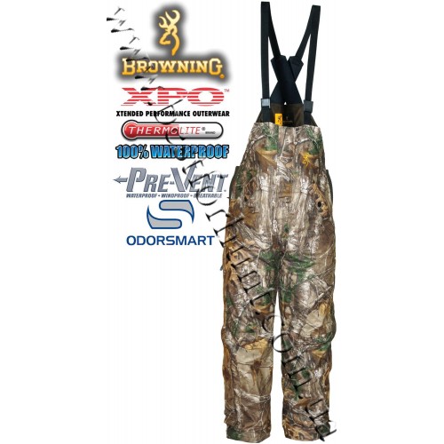 Browning® XPO™ Big Game Pre-Vent® Waterproof Insulated Bib Realtree Xtra®